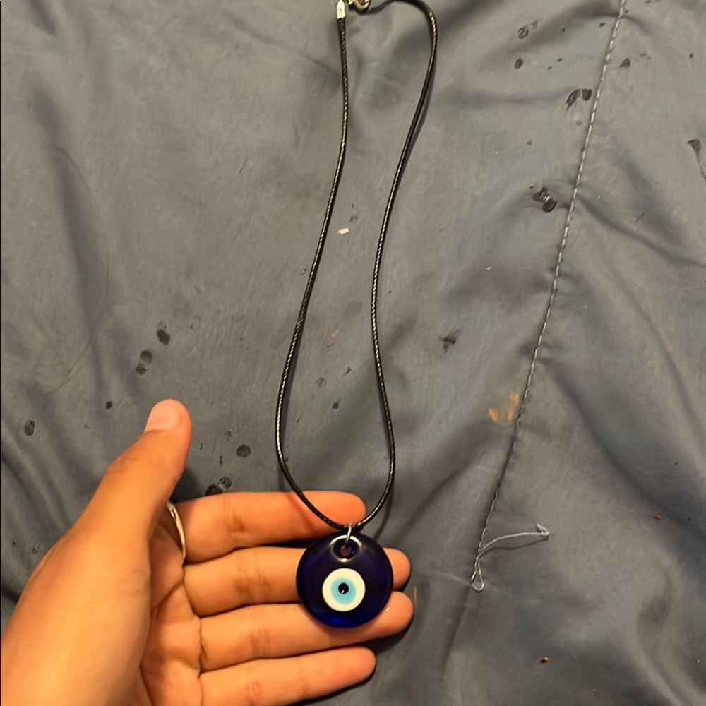 Blue Evil Eye Pendant Necklace